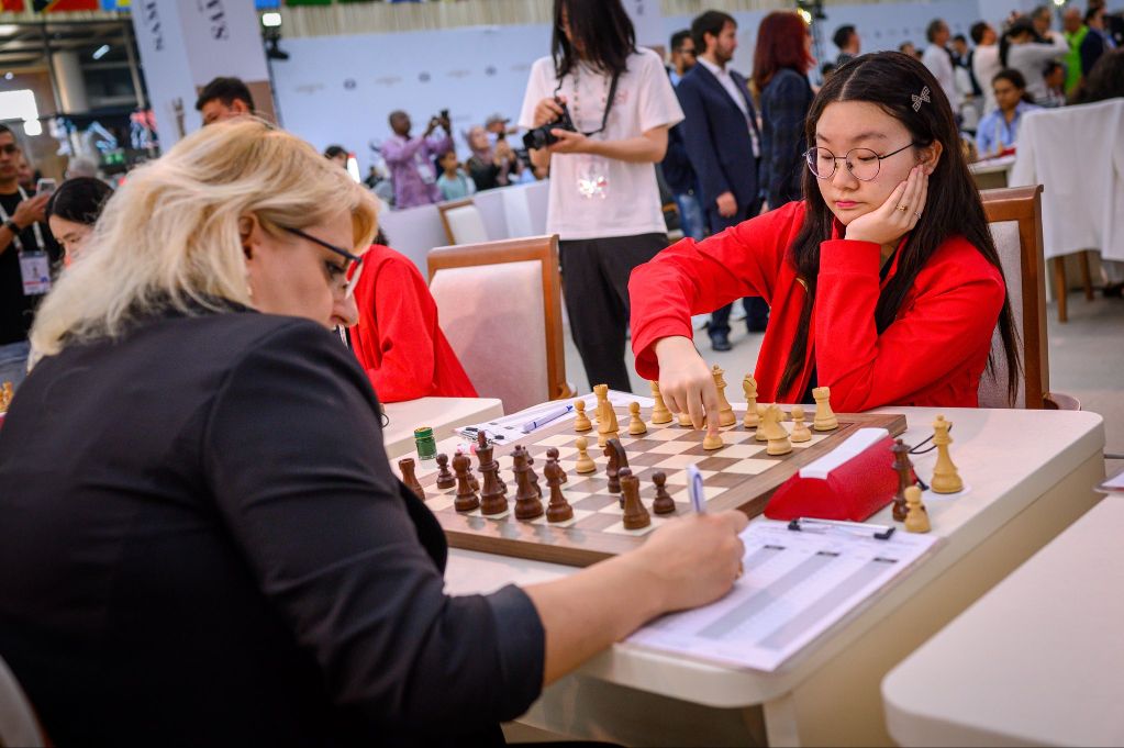 中国队第七次夺得国象奥赛女团冠军